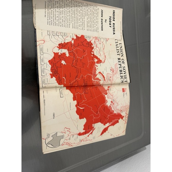Inside Russia Today John Gunther 1958 Vintage Hardcover Cold War History - Picture 4 of 7